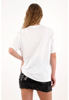 Tennis Camiseta Básica Oversize Blanca Para Mujer