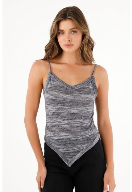 Tennis Camiseta Tipo Pañoleta Gris Para Mujer