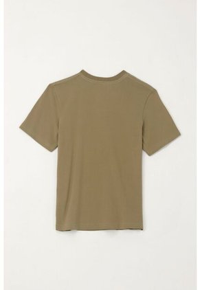 Camiseta Cuello Redondo Con Botones Verde Para Niño