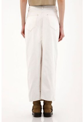 Tennis Falda Larga En Bull Denim Crudo Para Mujer