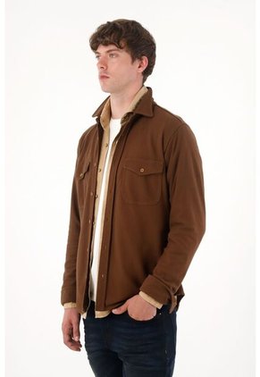 Tennis Buzo Tipo Camisa Café Para Hombre