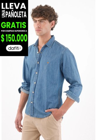 Tennis Camisa Para Hombre En Poliéster Azul Rayas Fit Relajado Tennis