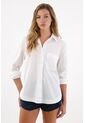 Tennis Camisa Amplia En 100% Algodón Blanca Para Mujer de Tennis