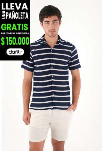 Tennis Camisa Tipo Bowling A Rayas Con Diseño Versátil Para Hombre Tennis