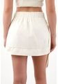 Tennis Falda Corta Tipo Pareo En Ojalillo Crudo Para Mujer de Tennis