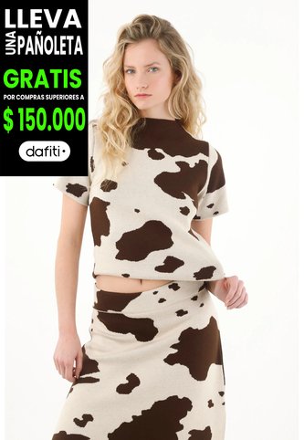 Tennis Camiseta Con Estampado De Vaca Para Mujer Tennis