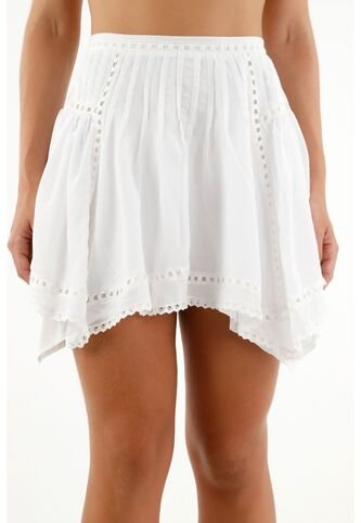 Tennis Falda Blanca Asimétrica Para Mujer Tennis