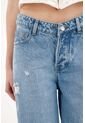 Tennis Jean Recto Con Desgastes Localizados Azul Para Mujer de Tennis