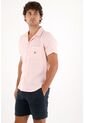 Camisa En 100% Lino Rosada Para Hombre de Tennis