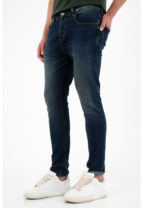 Tennis Jean Azul Super Skinny Con Iluminaciones Para Hombre