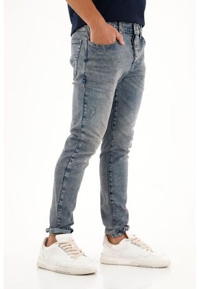 Tennis Jean Super Skinny Con Rotos Para Hombre