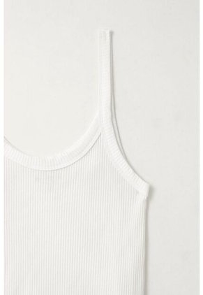 Tennis Camiseta De Tiras Ajustada Blanca Para Mujer