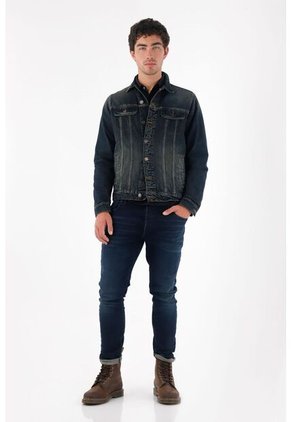 Tennis Chaqueta En Denim Estampada Para Hombre