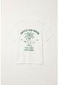 Camiseta Básica Con Estampado Blanca Para Niño de Tennis