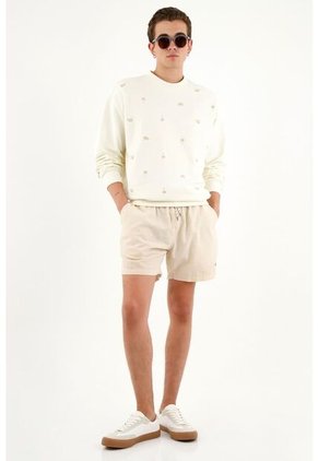 Buzo Unisex Crudo Con Mini Bordador Allover