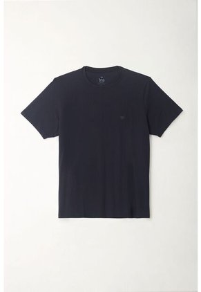 Camiseta Cuello Redondo Azul Para Hombre