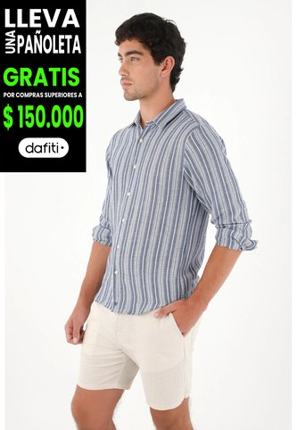 Tennis Camisa Manga Larga A Rayas Para Hombre Tennis