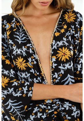 Kimono Azul Para Mujer