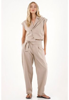 Tennis Chaleco Con Diseño Cruzado Café Para Mujer