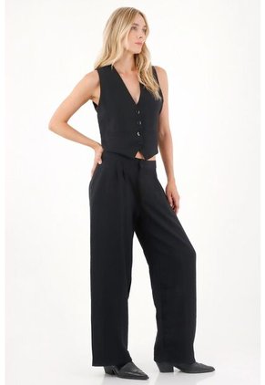 Tennis Chaleco En Tela Liviana Negro Para Mujer