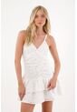 Tennis Vestido Corto En Ojalillo Crudo De Ajuste Cómodo Para Mujer de Tennis