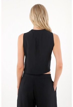 Tennis Chaleco En Tela Liviana Negro Para Mujer