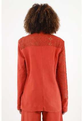 Chaqueta Roja Tipo Blazer Para Mujer