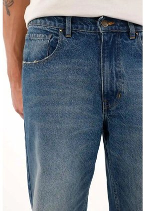 Tennis Jean Loose Tiro Medio Azul Para Hombre