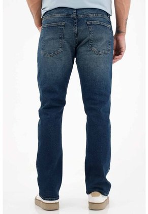 Tennis Jean Recto Tiro Medio Azul Para Hombre