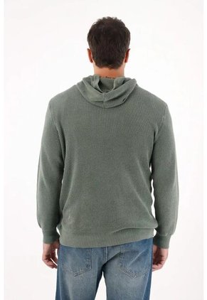 Tennis Buzo Tipo Hoodie Tejido Verde Para Hombre
