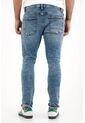 Tennis Jean Skinny Con Arrugas 3D Azul Para Hombre de Tennis