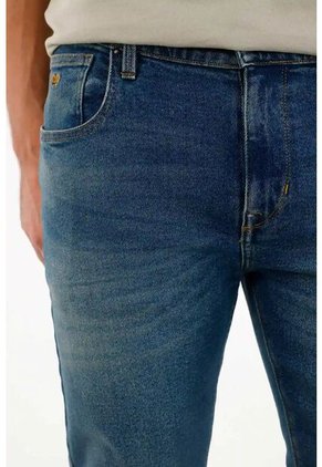 Tennis Jean Nudy Cinco Bolsillos Azul Para Hombre