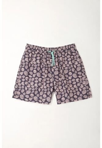 Tennis Pantaloneta De Baño Con Estampado De Conchas Marinas Para Hombre Tennis