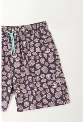 Tennis Pantaloneta De Baño Con Estampado De Conchas Marinas Para Hombre