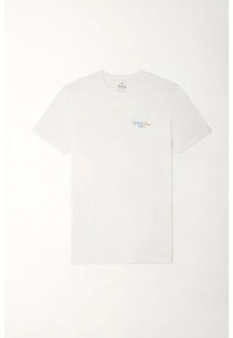 Tennis Camiseta Básica Estampada Blanca Para Hombre Tennis