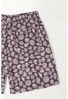 Tennis Pantaloneta De Baño Con Estampado De Conchas Marinas Para Hombre