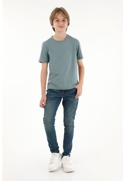 Camiseta Gris Con Estampado En Alta Densidad Para Niño