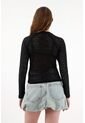 Tennis Camiseta Tejida De Cuello Alto Negra Para Mujer de Tennis