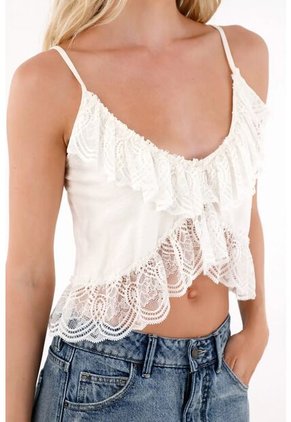 Tennis Camisa Con Encaje Para Mujer