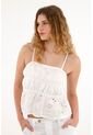 Tennis Camisa Crudo En Ojalillo De Tiras Para Mujer de Tennis