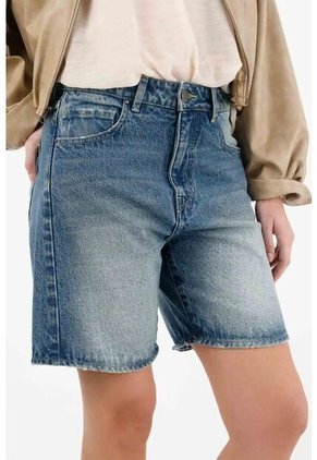 Tennis Bermuda En Denim Tono Medio Para Mujer