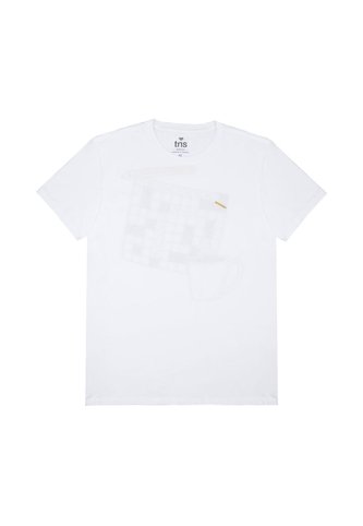 Tennis Camiseta Con Estampado En Frente Y Espalda Blanca Para Hombre Tennis