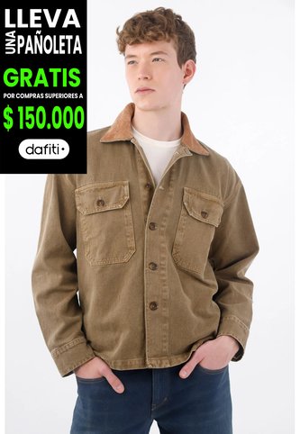 Tennis Chaqueta Con Cuello Texturizado En Algodón Kaki Para Hombre Tennis
