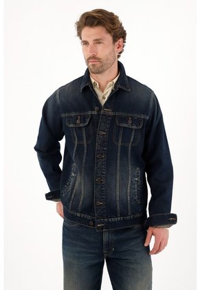 Tennis Abrigo Tipo Trucker Azul Para Hombre