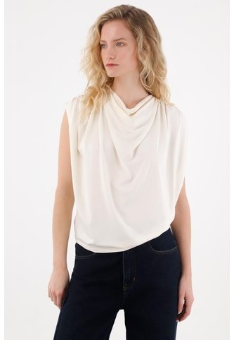 Tennis Camiseta Con Drappeado Crudo Para Mujer Tennis