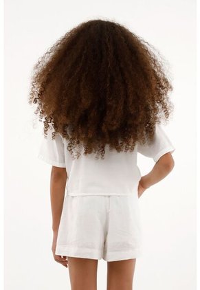 Camisa Con Bordado De Flores Para Niña