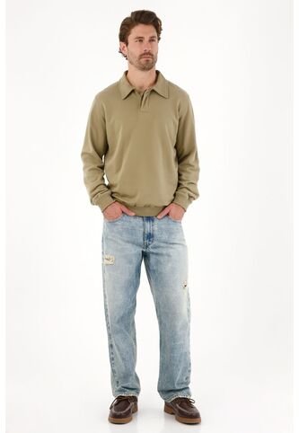 Tennis Buzo Tipo Polo Verde Para Hombre Tennis