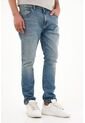 Tennis Jean Nudy Tiro Medio Azul Con Textura Suave Para Hombre de Tennis