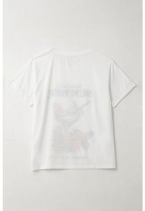 Tennis Camiseta Con Estampado Localizado Blanca Para Mujer