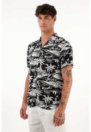 Tennis Camisa Tipo Bowling Estampada Para Hombre